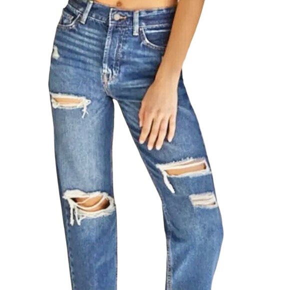 NWT Forever 21 The Larchmont Slim Straight Distressed Buttonfly Jeans Size 29 - Picture 1 of 11